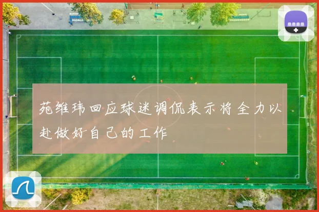 苑维玮回应球迷调侃表示将全力以赴做好自己的工作